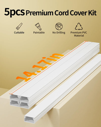 Cubiertas para cables pared 2-3 hilos 70.8pulg blanca