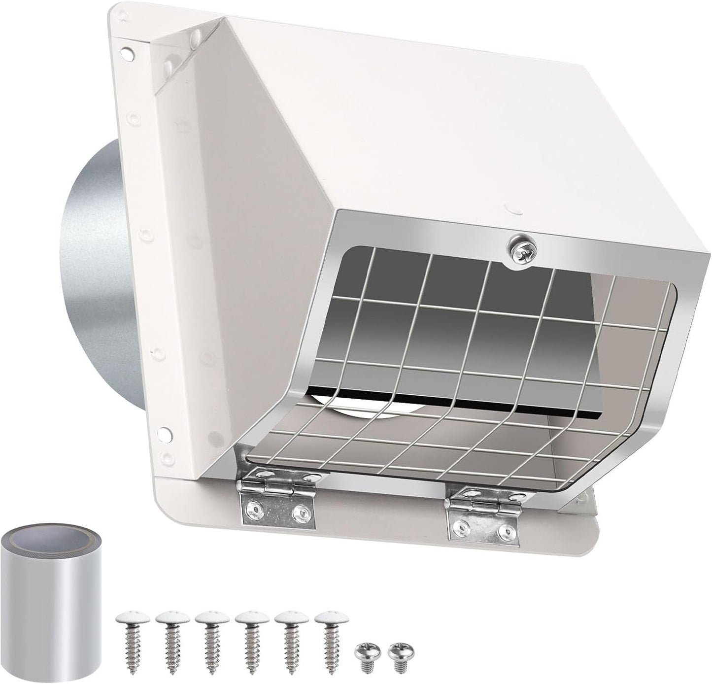 Cubierta ventilación secadora exterior metal con pantalla