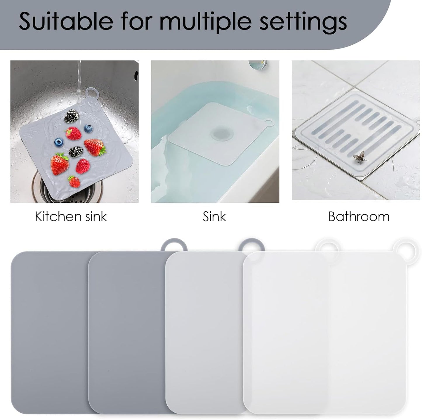 Colador pelo drenaje 1.5pulg PVC transparente baño cocina