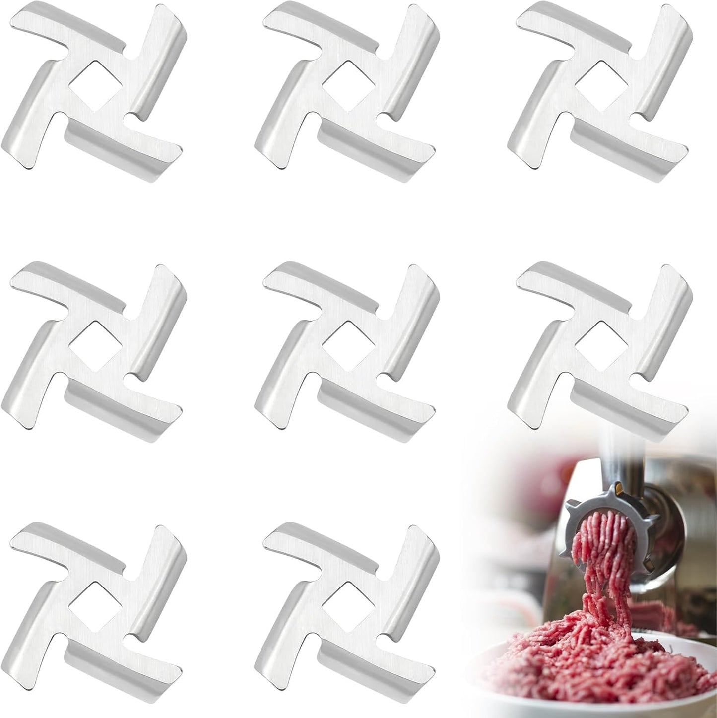 8 Cuchillas Acero Inox para Picadora Kitchenaid Hogar