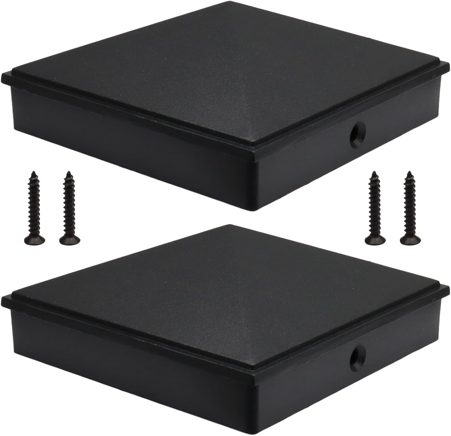 Tapones poste 4x4 pulg aluminio negro piramide para valla