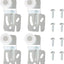 Kit 4 Ruedas Puerta Corrediza 7/8pulg Desplazamiento 1/4 y 1/2