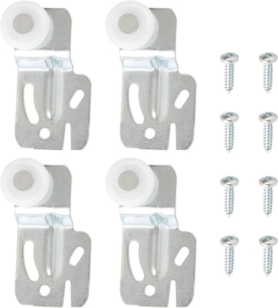 Kit 4 Ruedas Puerta Corrediza 7/8pulg Desplazamiento 1/4 y 1/2