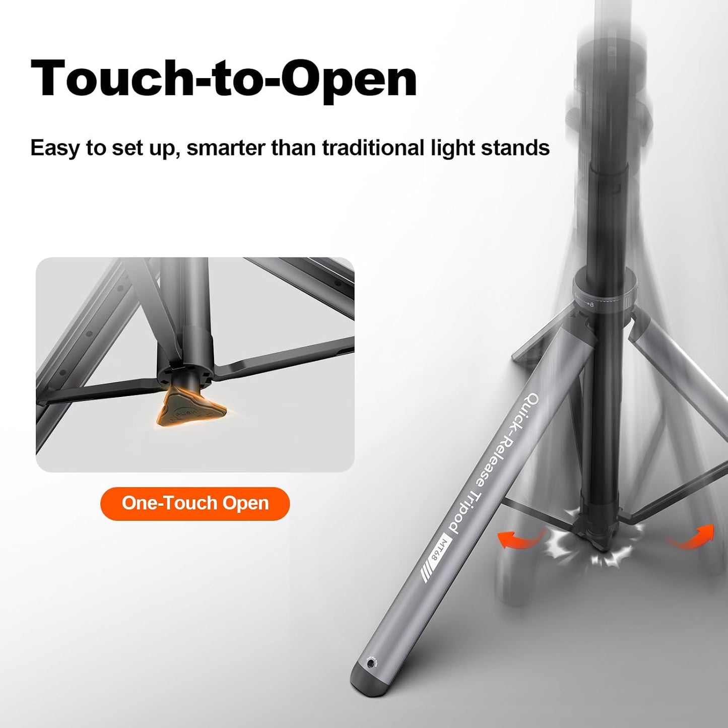 Soporte luz portátil ajustable 83.4pulg para teléfono