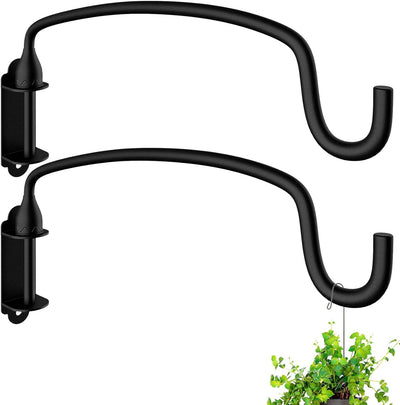 2 Soportes colgantes para plantas y faroles metal 12pulg