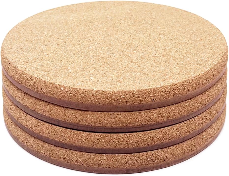 Posavasos corcho doble capa grueso 4pulg absorbente