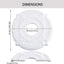 Medallón techo dividido ventilador 12pulg placa poliuretano blanco