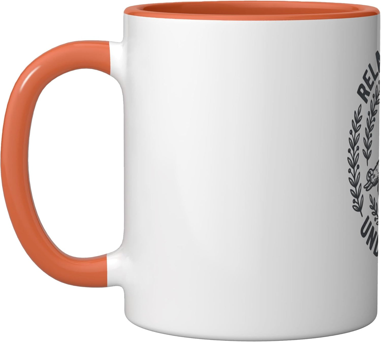 Taza Cerámica Meditación Namaste Zen Naranja/Blanco