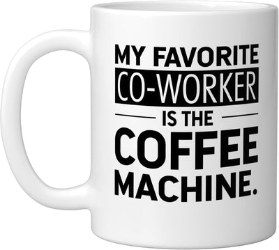 Taza Cerámica Café Oficina Humor Blanco