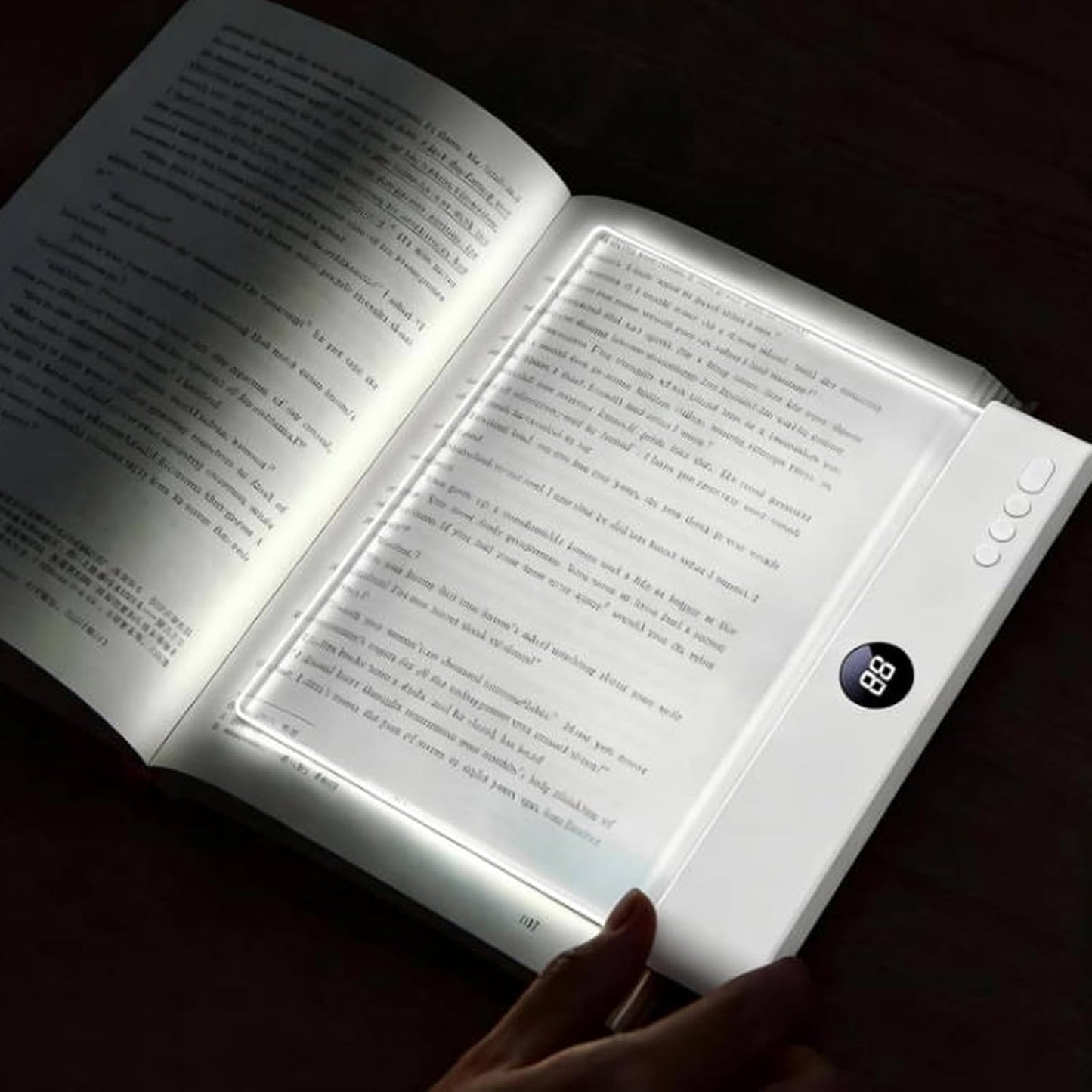 Luz plana LED recargable USB para leer en la cama