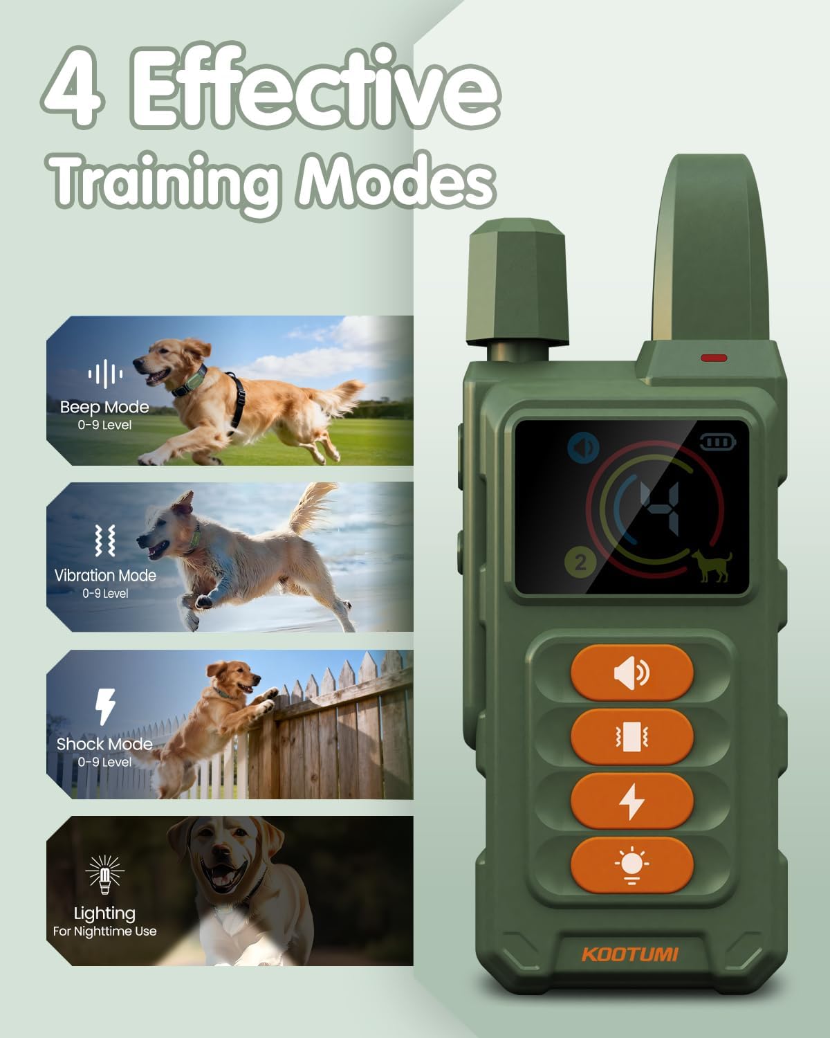 Collar entrenamiento perros control remoto IPX7 recargable