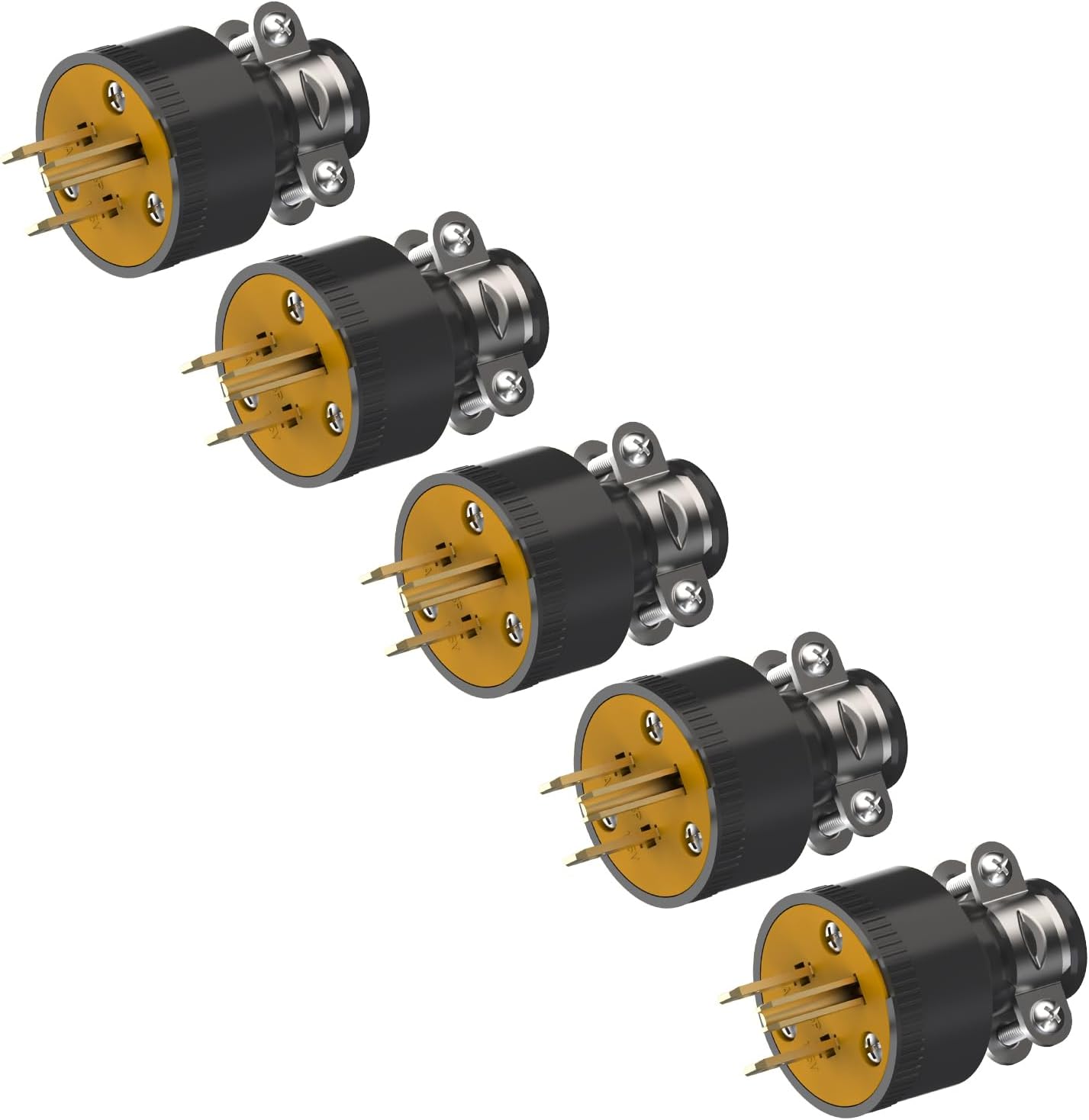 Enchufe eléctrico NEMA 5-15P 15A 125V paquete 5
