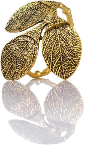 Set 6 servilletas hoja oro decoración mesa bodas uso diario
