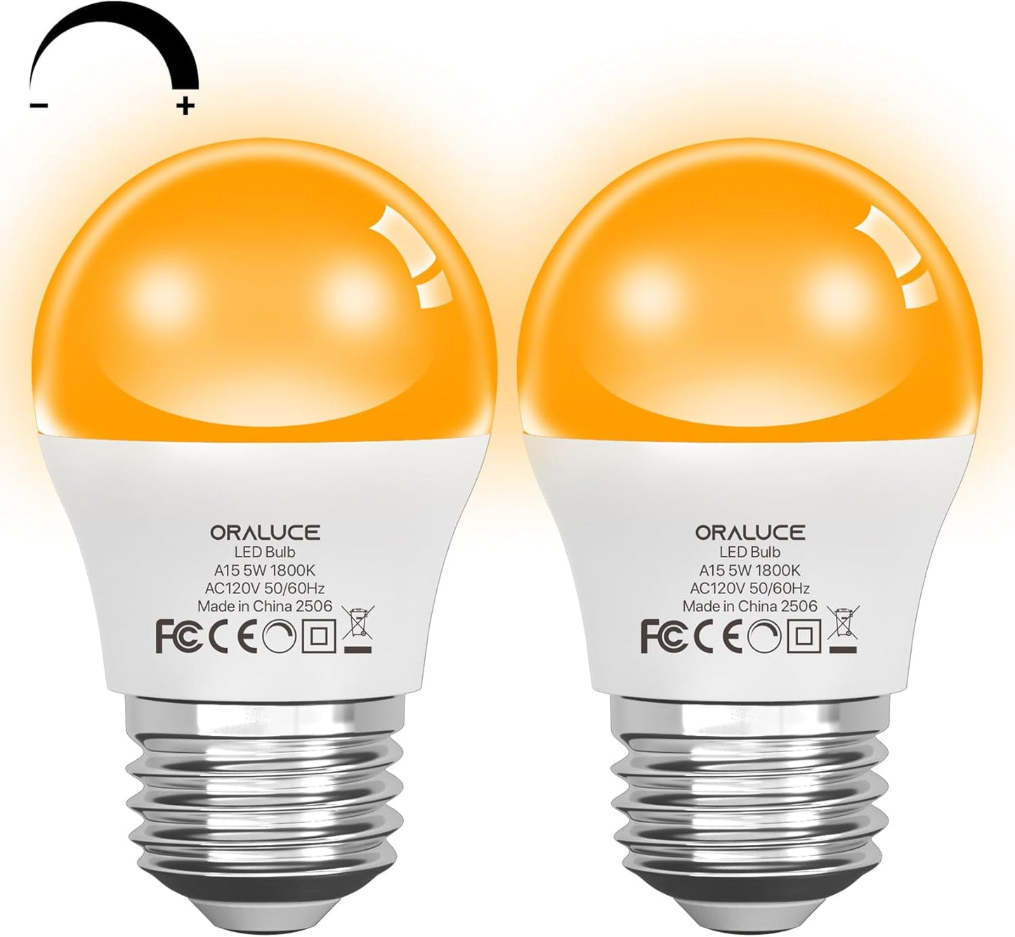 Bombilla LED ámbar regulable bloqueo luz azul 5W A15 E26