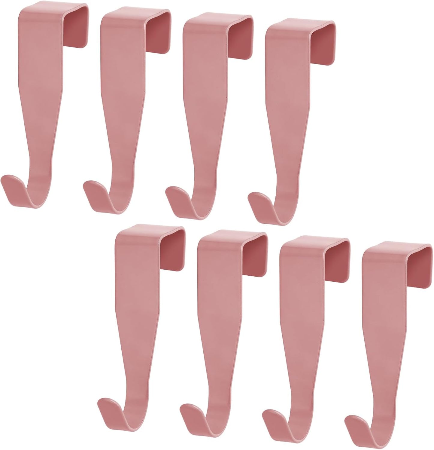 Set 8 Ganchos Acero Carbono para Baño Cocina Rojo