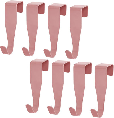 Set 8 Ganchos Acero Carbono para Baño Cocina Rojo