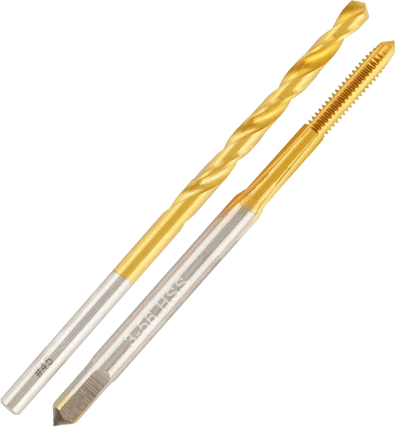 Set Brocas M2 HSS #3-56 UNF Recub. Ti Kit Taladro Recto