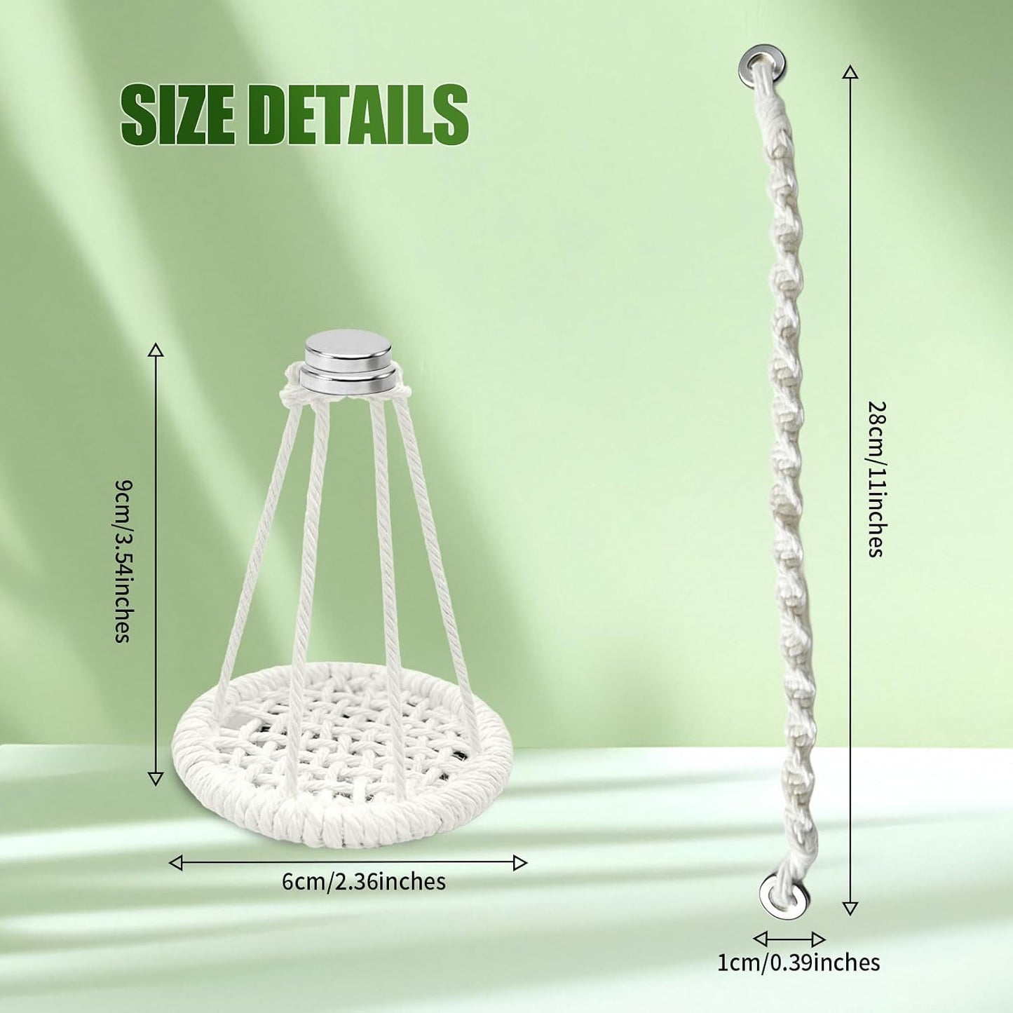 Accesorios araña saltadora 2 pzas cuerda algodón magnético