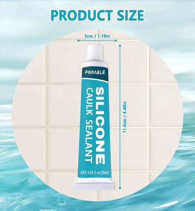 Sellador silicona transparente impermeable 0.68oz pack 2