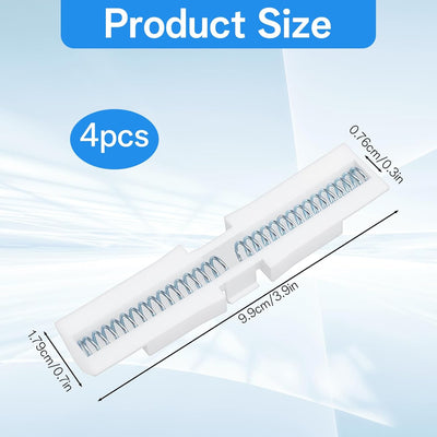 Kit 4 Pzas Guía Deslizante Puerta Plegable Abs Blanco