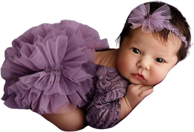 Traje foto recién nacido con diadema 0-3 meses