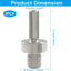 2 Adaptadores Broca Núcleo Acero Aleado Rosca 5/8 Pulg Hex