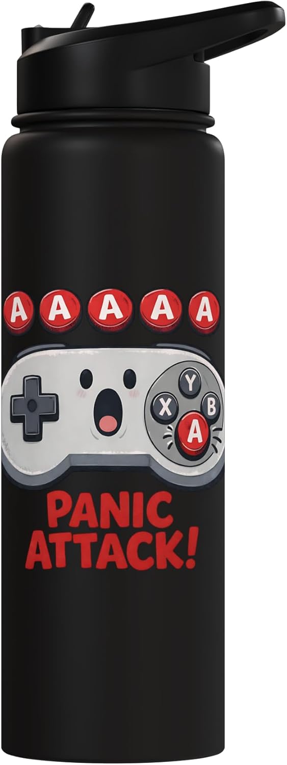 Bote de agua acero inoxidable insulado Gamer Panic Attack Controller