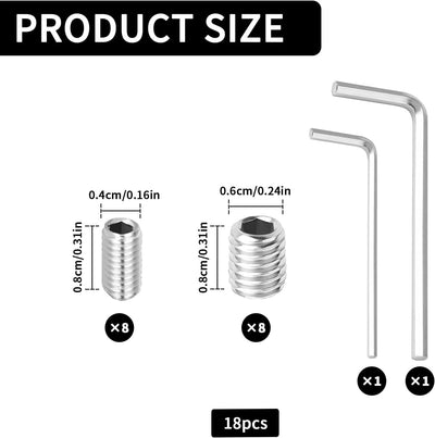 Set tornillos acero inox para manija puerta frigorífico