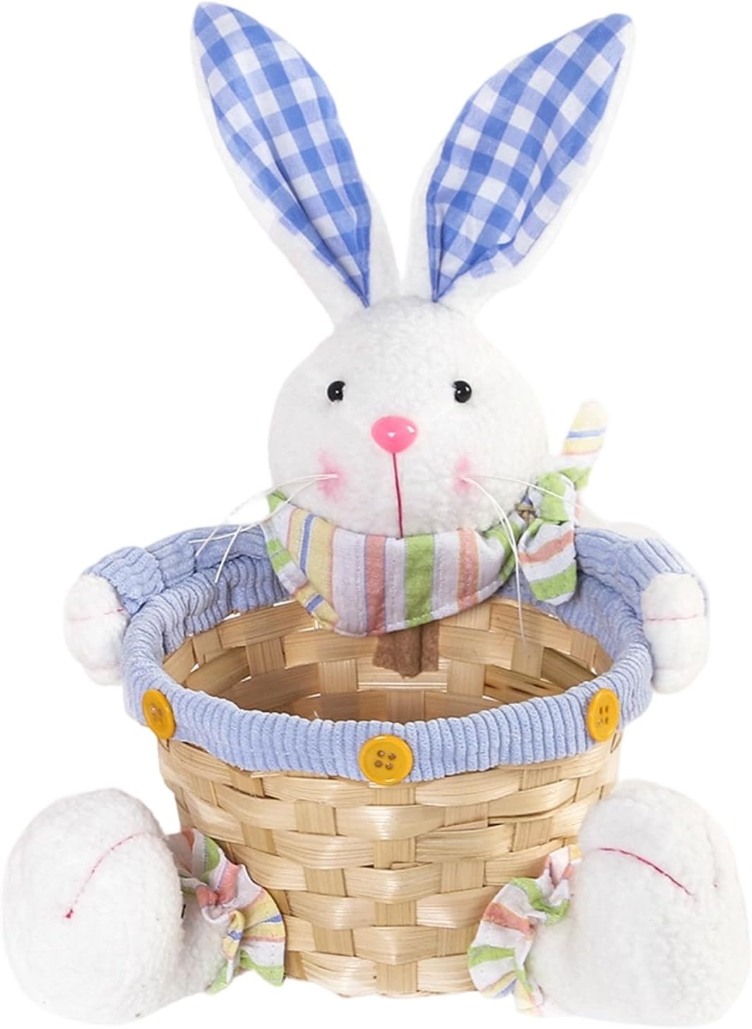 Cesta de almacenamiento de dulces de Pascua tejida a mano azul