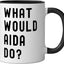 Taza cerámica What Would Aida Do? Negro/Blanco