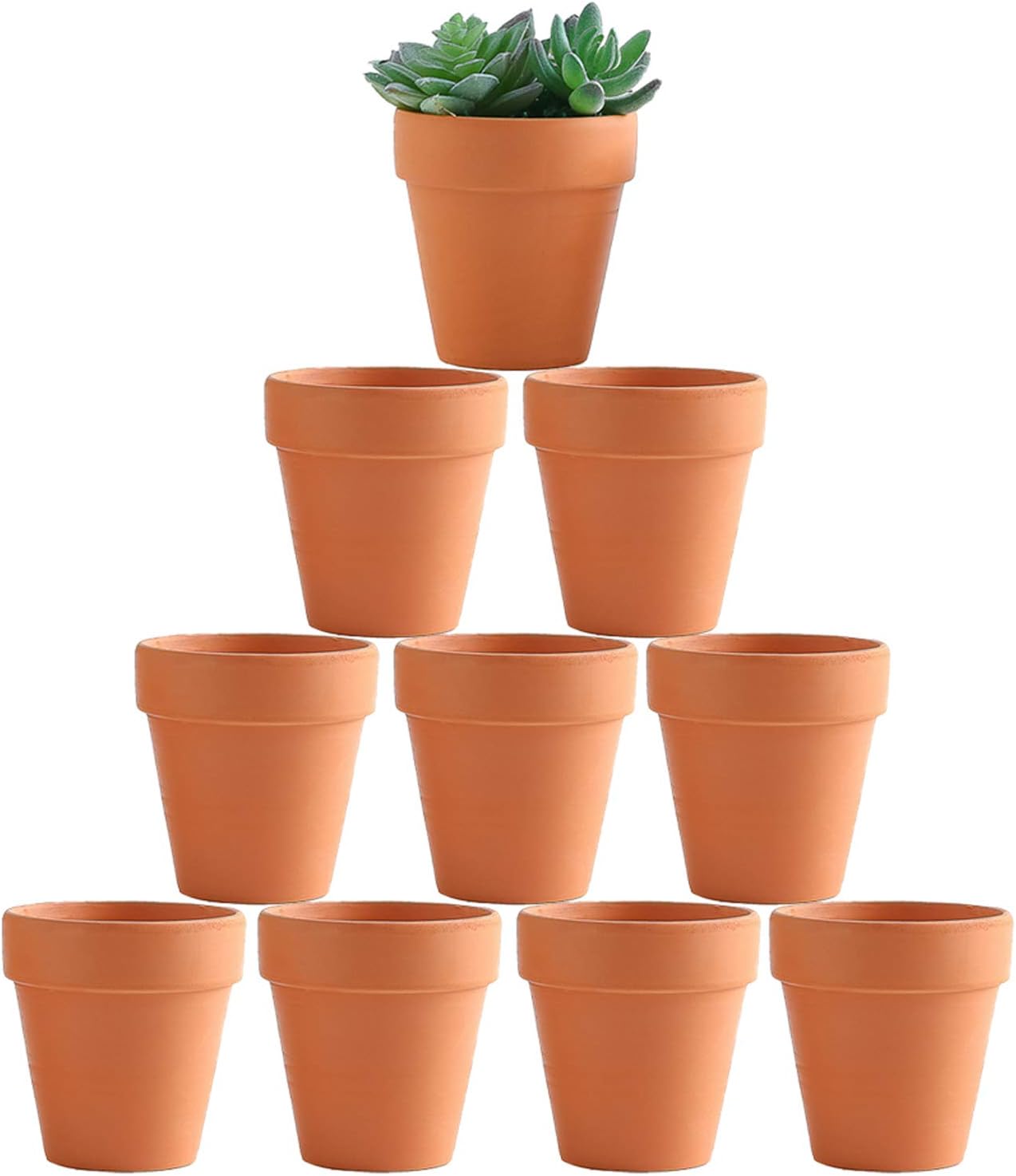 Maceta terracota 4pulg con orificio drenaje cactus suculentas