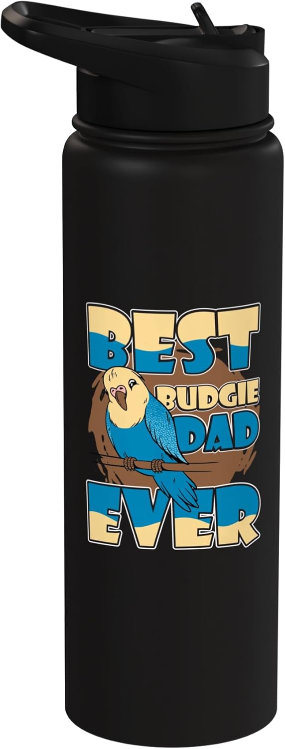 Botella agua acero inox aislada Best Budgie Dad Ever