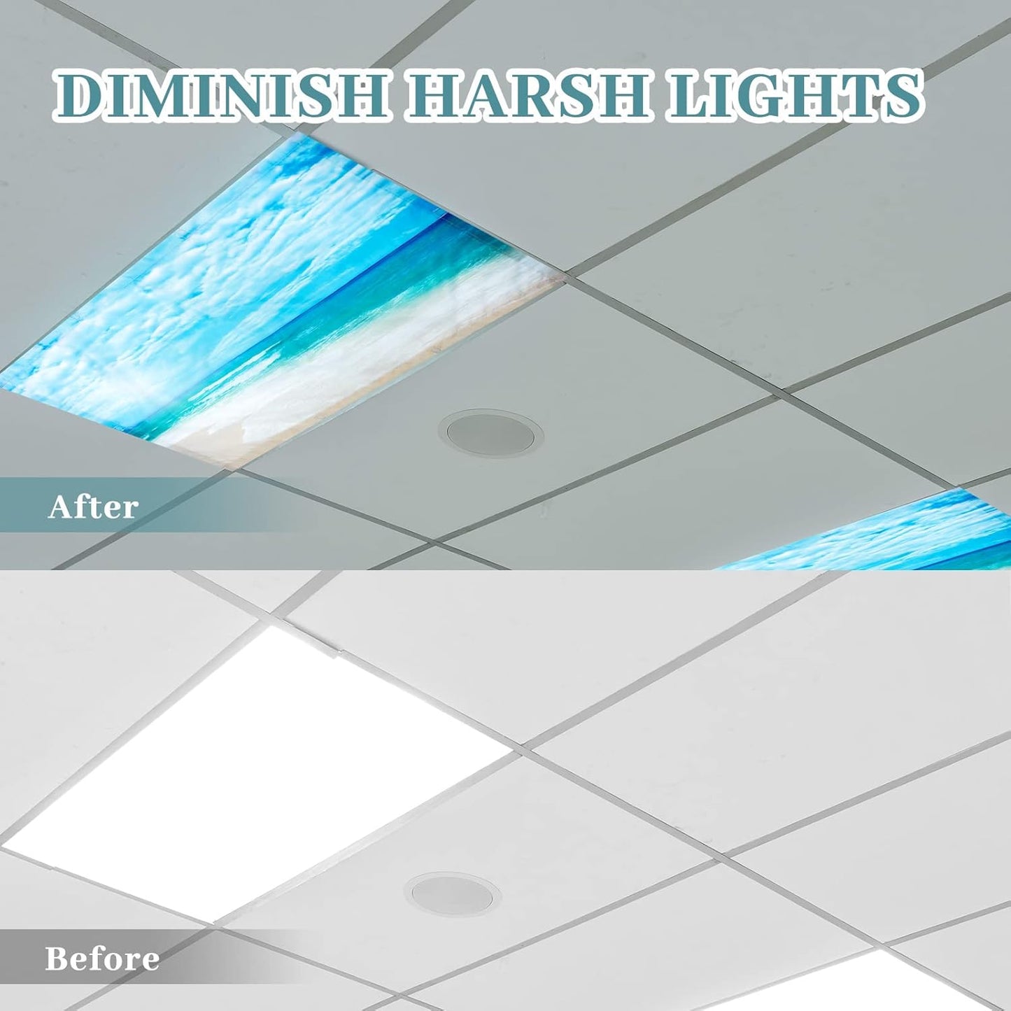 8 Cubiertas Luz Fluorescente 4x2ft Magnéticas para Techo Escuela
