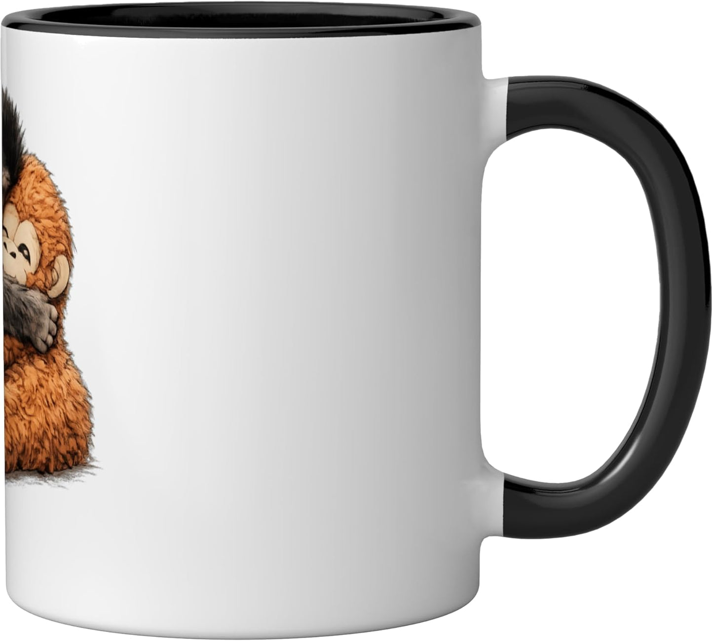 Taza cerámica Monkey Team Punch negra/blanca