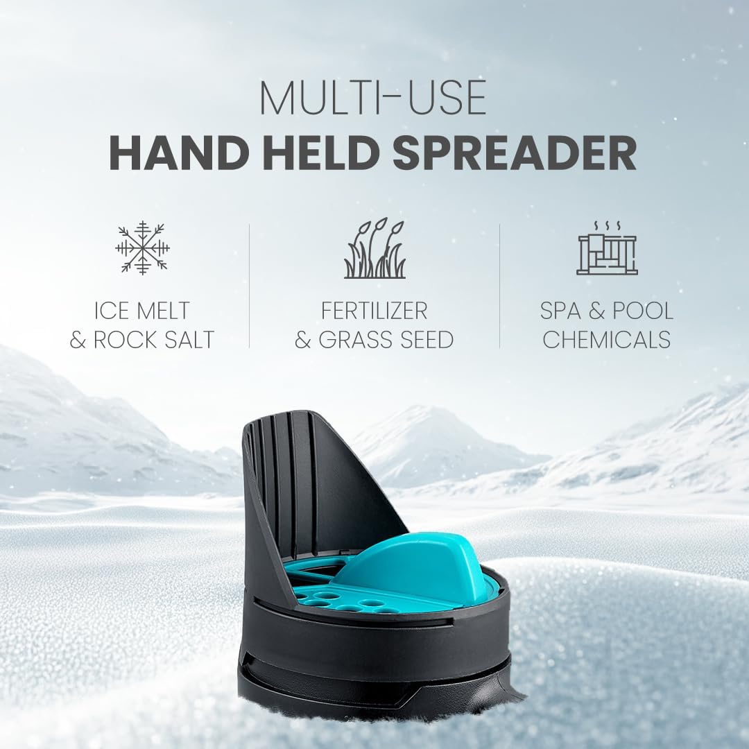 Esparcidor manual multiusos para sal nieve fertilizante y semillas