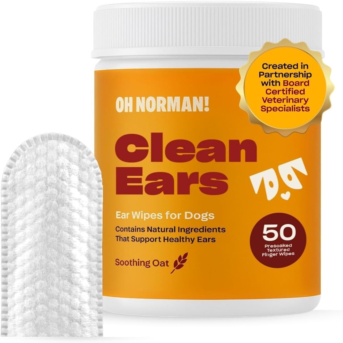Toallitas limpiadoras orejas perros con aloe 50 pzas