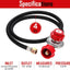 Regulador ajustable alta presion 0-20psi manguera roja