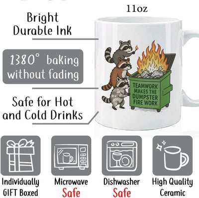 Taza mapache caos sarcástico 11oz regalo