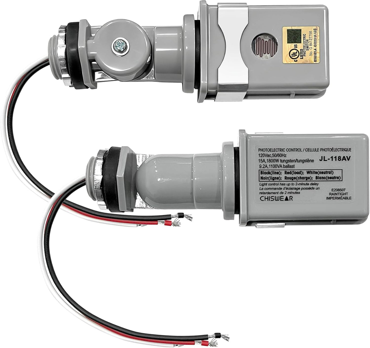 Interruptor fotoeléctrico sensor luz exterior retardo