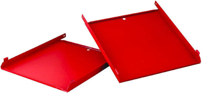 Juego estantes laterales plegables 3 quemadores rojo