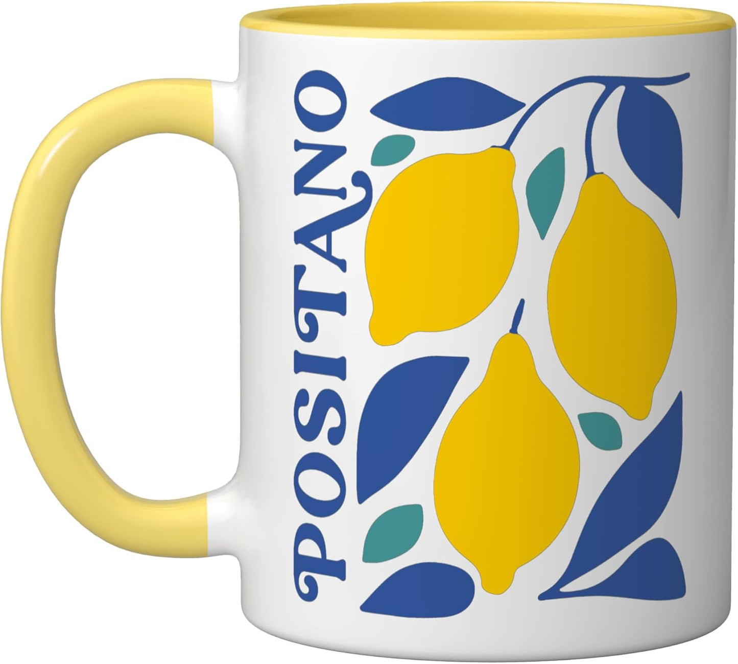 Taza Cerámica Citrus Positano Amarillo/Blanco