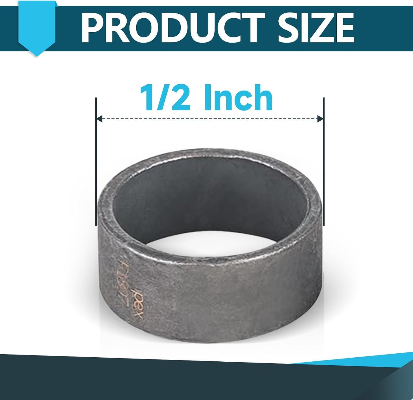 100 Anillos Cobre PEX 1/2pulg para Tubos y Accesorios