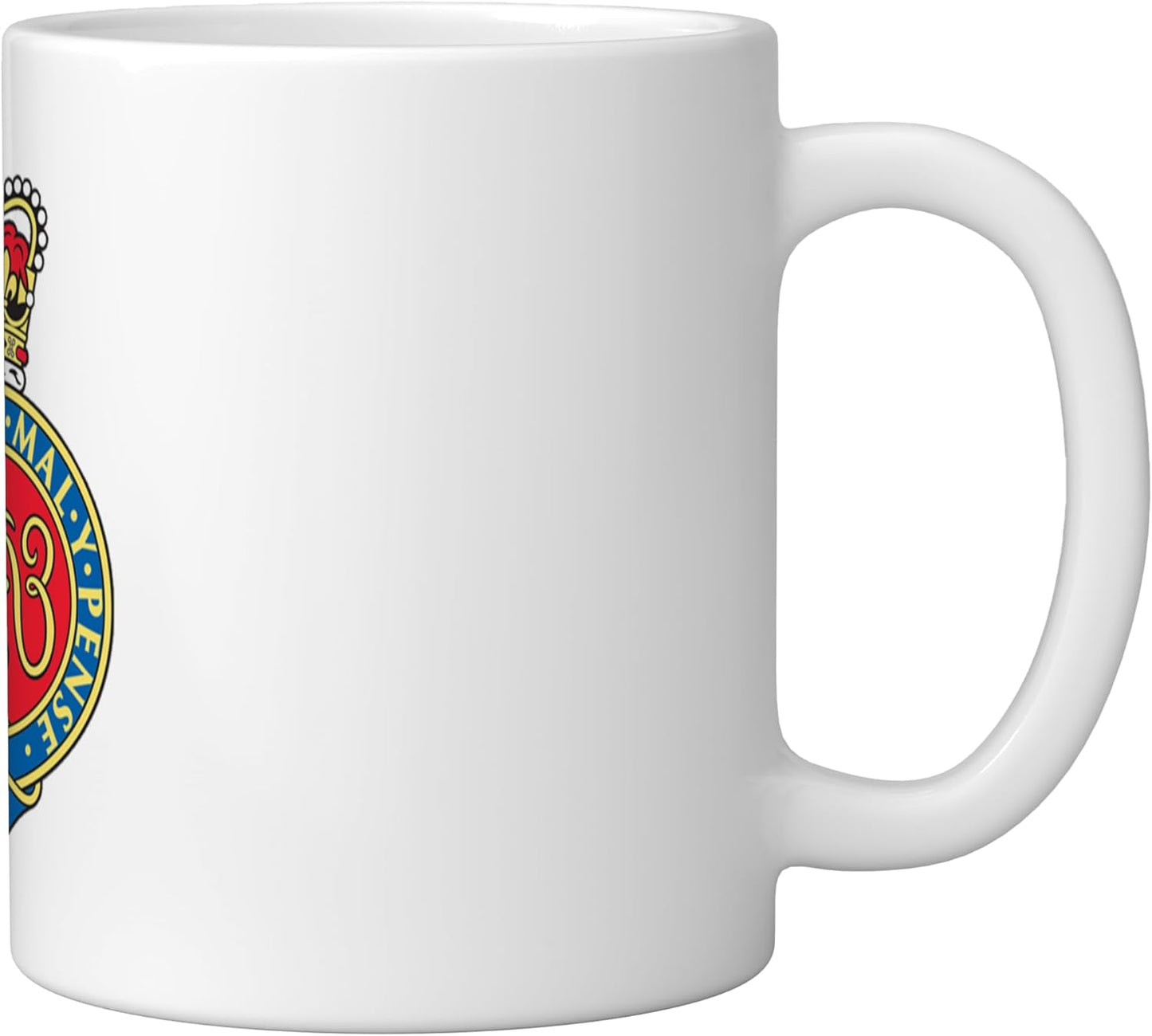 Taza de cerámica Grenadier Guards Capbadge blanca