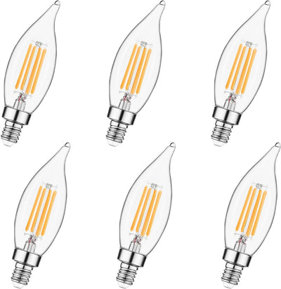 Bombilla LED E12 regulable 2700K blanco suave 5W pack 6