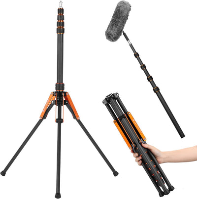 Soporte luz fibra carbono trípode ajustable estudio 78pulg