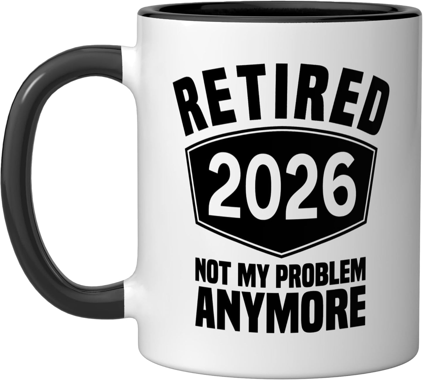 Taza cerámica Funny Retired Jokes Negro/Blanco