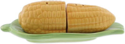 Coctelera de cerámica de mazorca de maíz, juego de sal y pimienta para cocina y barbacoa