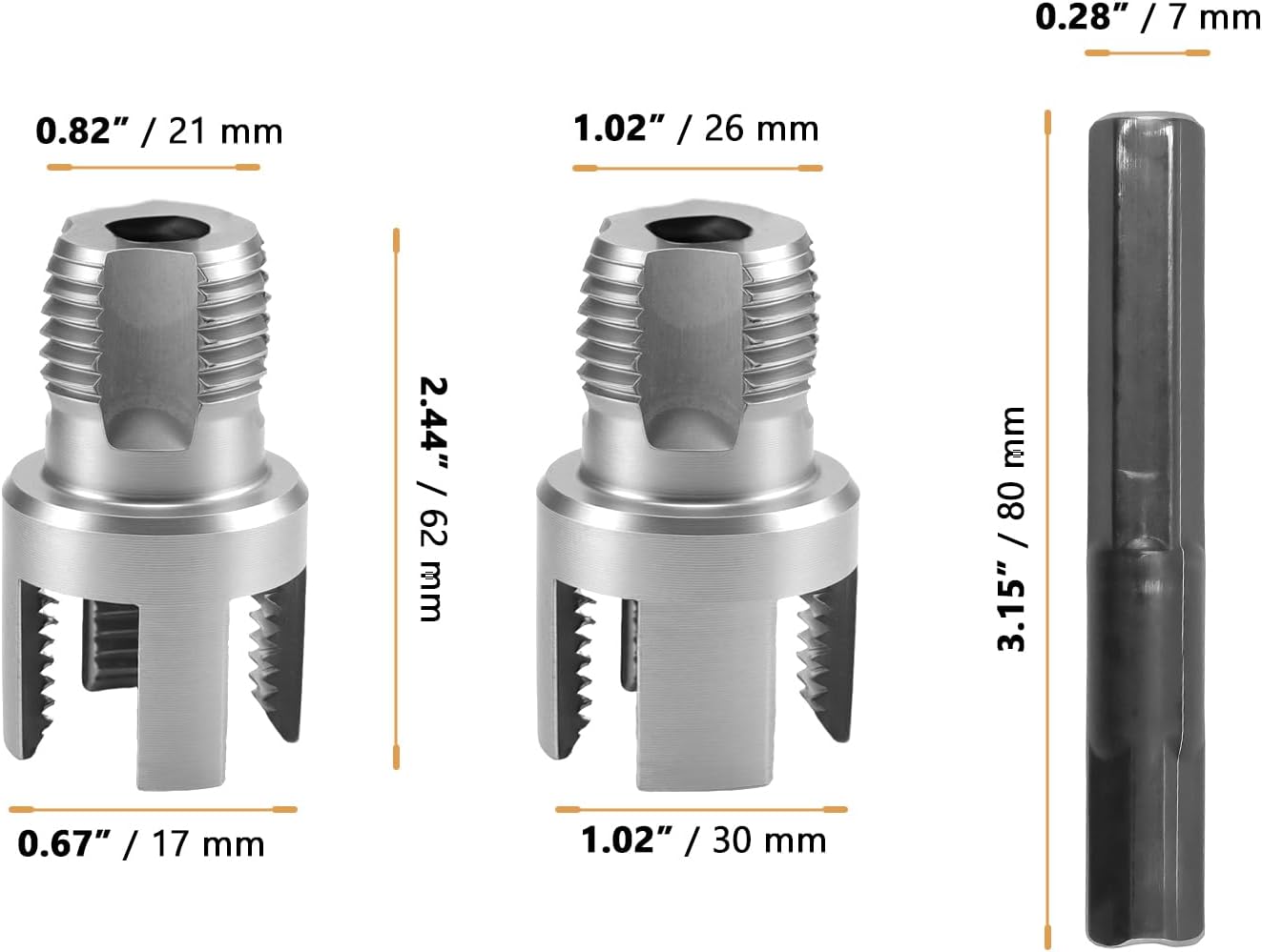 6 Herramientas Roscado Tubo 1/2-3/4 Pulg Comp Taladro