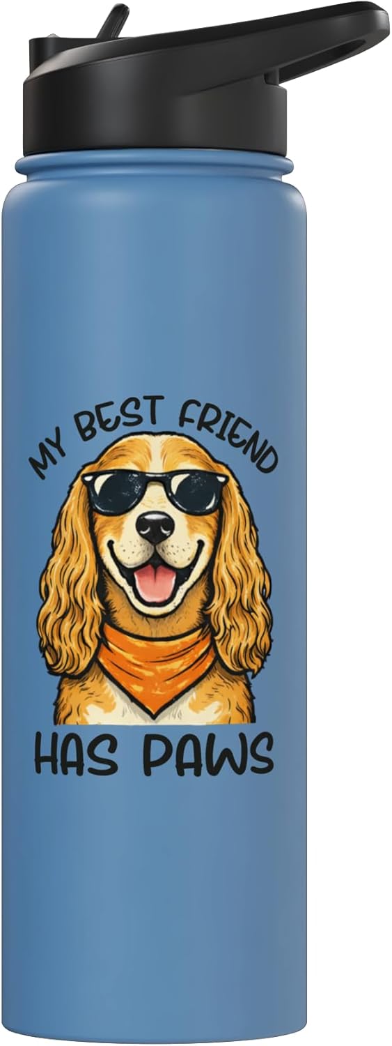 Botella de agua acero inoxidable para amantes de perros Cocker Spaniel