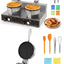 Dos planchas de waffles comerciales 2400W y 1200W